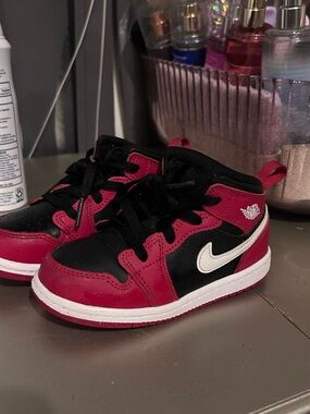 Nike Kids' Black, Red & White High-Top Sneakers